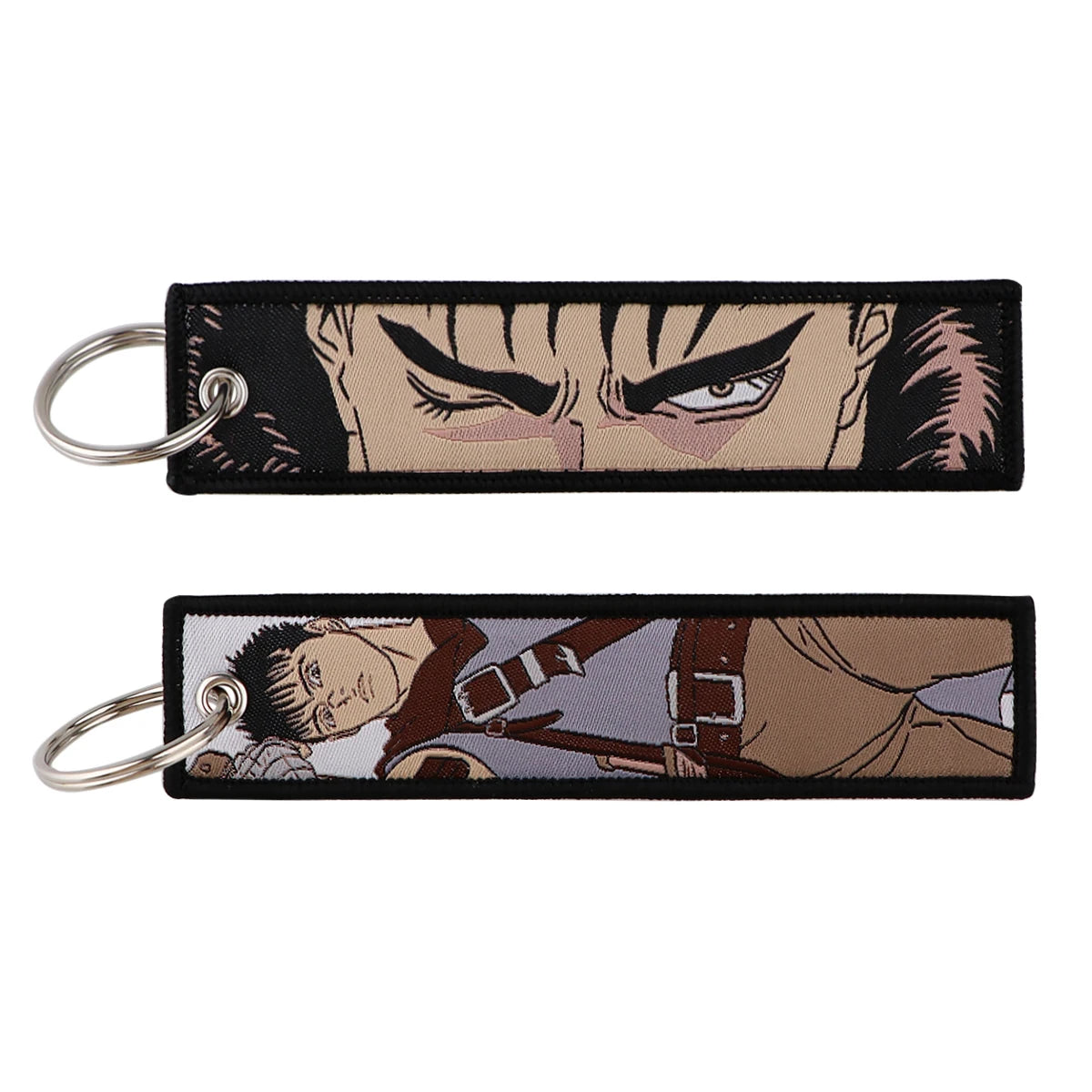 Stijlvolle Japanse Anime Geborduurde Sleutelhangers – Perfecte Sleuteltags voor Motorfietsen, Auto's en Rugzakken – Trendy Sleutelhanger Cadeaus voor Vrienden!