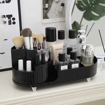 Ultieme 360° Draaibare Make-up Organizer - Ruimtelijke Borstelhouder Perfect voor Vanity Decor, Badkamer Bladen en Bureau Opslag!