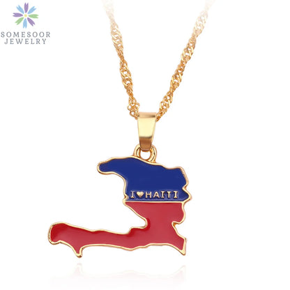 Stijlvolle SOMESOOR Afrikaanse nationale vlag ketting - Vier Nigeria, Ghana en Jamaica met hip-hop emaille hanger kettingjuwelen - Perfect cadeau voor vrouwen