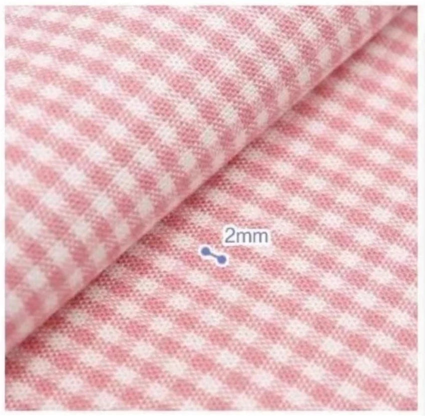 Pink Linen Cotton Fabric for Sewing Quilting Patchwork DIY Bags Baby Clothes Home Decor