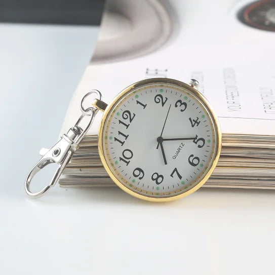 Charmante Vintage Pocket Watch Sleutelhanger Afstandsbediening Klok – Perfect voor Studenten en Medische Professionals!