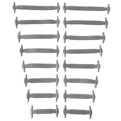 16-delige set van creatieve silicone veters zonder knopen – 12 levendige kleuren van elastische luie veters voor moeiteloze stijl!