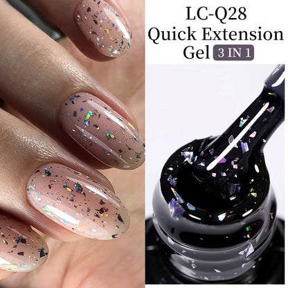 LILYCUTE 7ML Snelle-Extensions Nagelgel - Semi-permanente Acryl Kristalwit & Helder Nude Nagellak voor Prachtige UV Opbouw