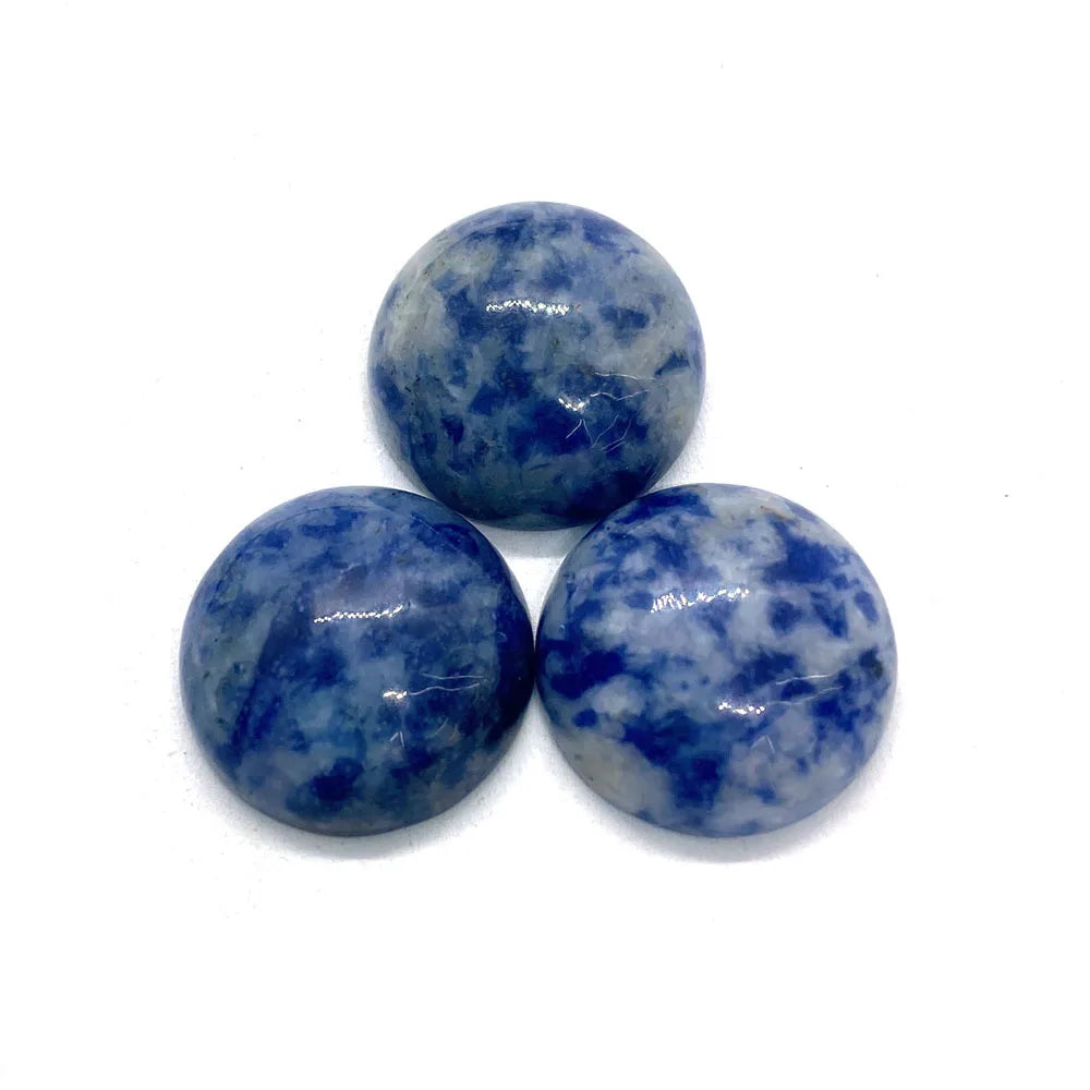 Round Natural Stone Cabochons 4-25mm Flat Back Gemstone Cabs 10pcs for Jewelry Making Rings Earrings Pendants