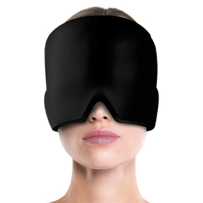 Koelgel Hoed voor Hoofdpijn en Migraine Verlichting - Verzachtende Koude Compress Therapie Cap met Oogmasker voor Ultieme Pijnverlichting