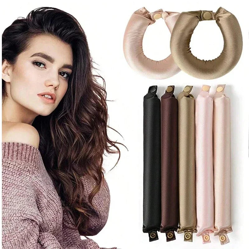 Satin Sleep Curls Heatless Curling Set - Wake Up To Soft, Voluminous Curls Without Heat Damage