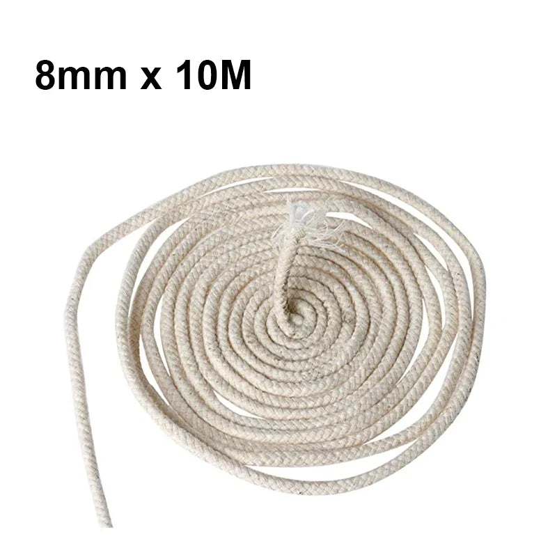 Cotton Candle Wick Roll Round Woven Wick 2mm to 8mm DIY Candle Making Oil Lamp and Wax Candle Supplies
