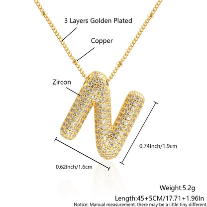 Prachtige Luxe Zirkon Kristal 26 Engelse Letters RVS Kettingen voor Vrouwen – Trendy Choker Ketting Sieraden Groothandel
