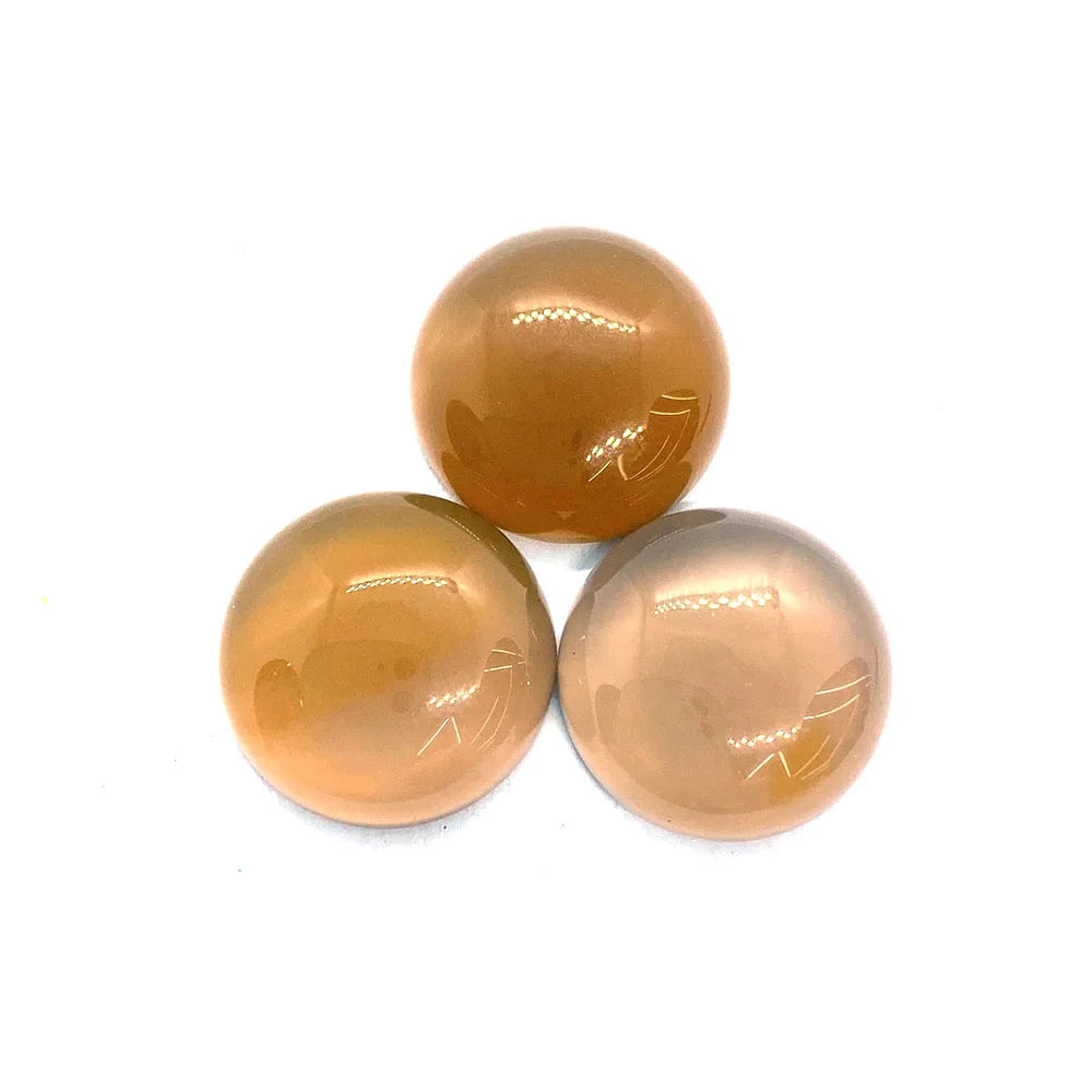 Round Natural Stone Cabochons 4-25mm Flat Back Gemstone Cabs 10pcs for Jewelry Making Rings Earrings Pendants