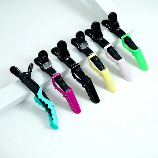 Set van 6 Antislip Alligatorclips voor Professioneel Hairstylen - Ideaal voor Salons en Doe-Het-Zelf Projecten