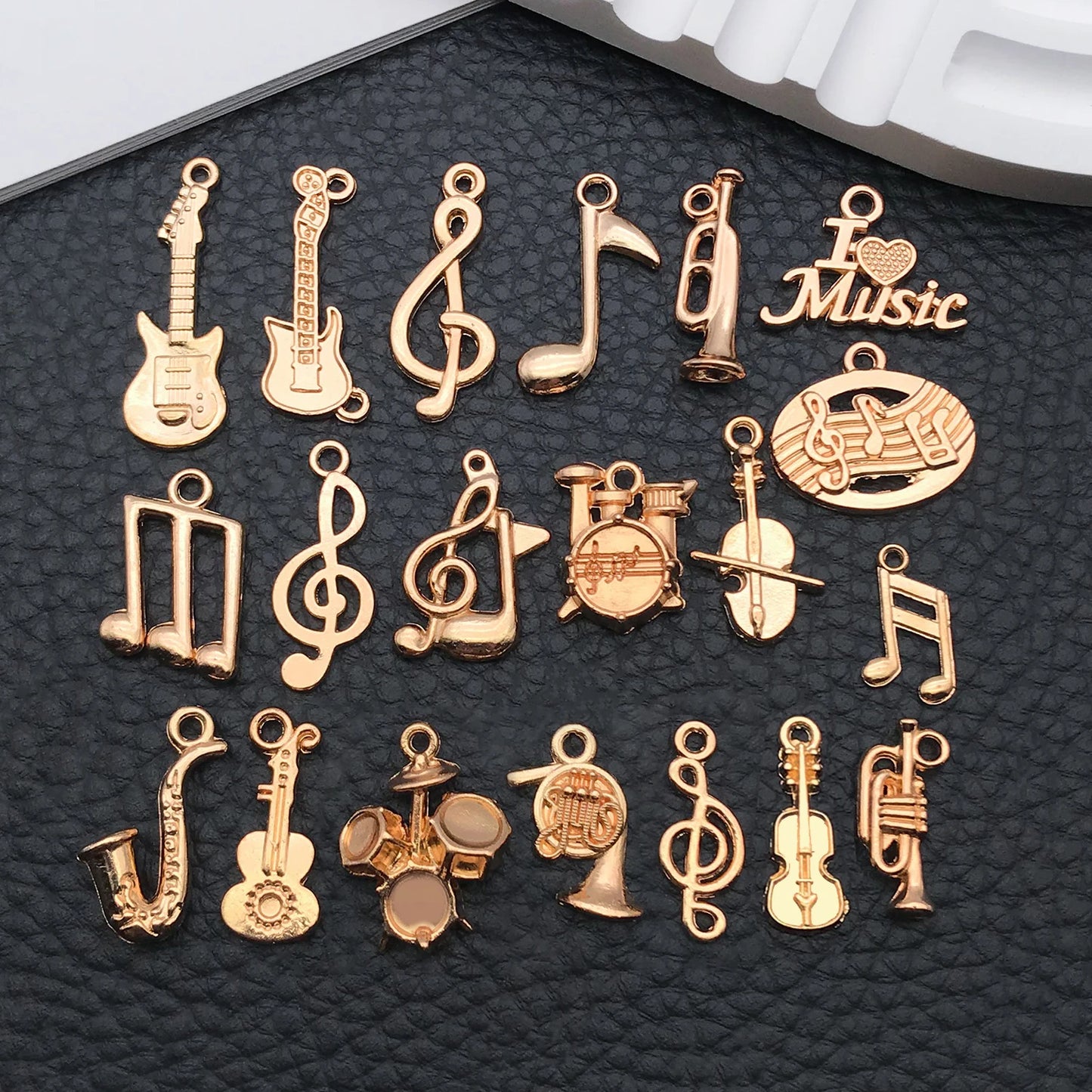 Music Charms for Jewelry Making Mixed Metal Notes Instruments DIY Earrings Necklaces Craft Supplies