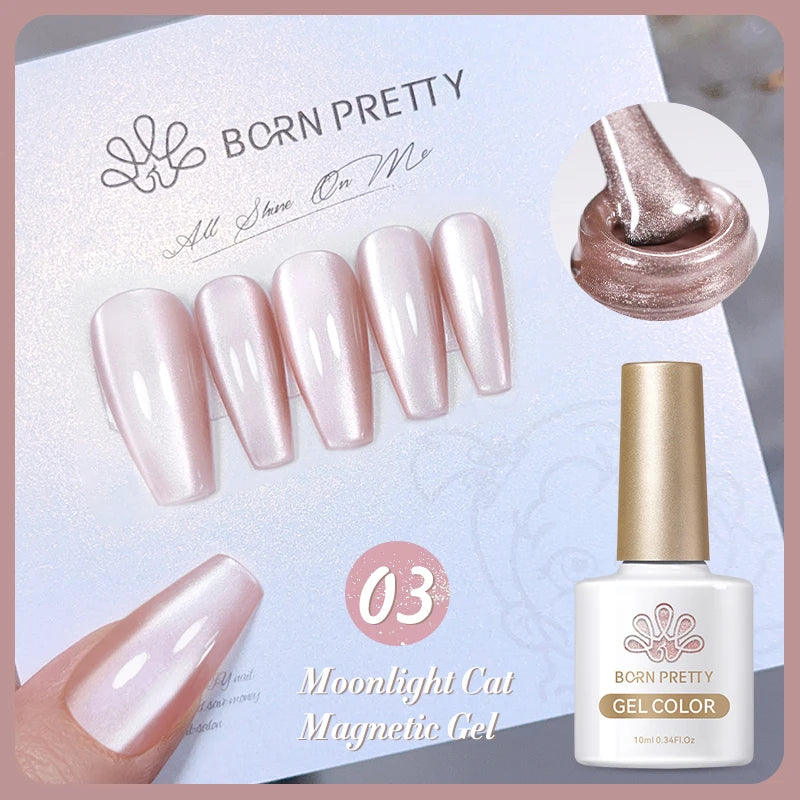 Betoverende Zilveren Maanlicht Kat Magnetische Gel Nagellak - Witte Licht Sprankelende Glitter, Semi- Permanente Nagellak (10ml)