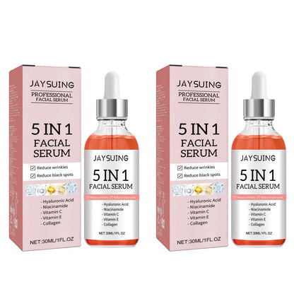 Alles-in-één Anti-Aging Gezichtsserum: Verzacht Fijne Lijnen, Verstevig de Huid, Minimaliseer Poriën, Hydrateer Intensief & Verhelder met Vitamine C en Hyaluronzuur