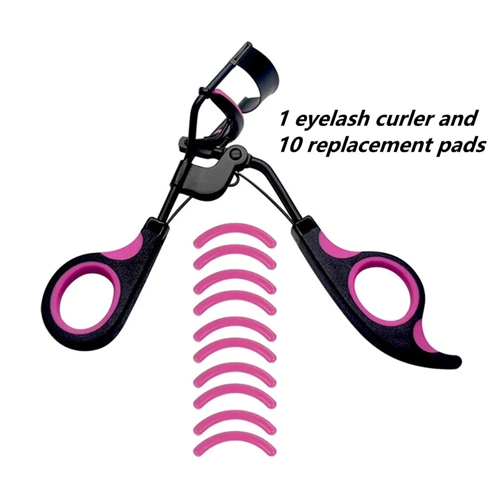 Professionele Wimperkruller Set met 10 Vervangkussens - Ultieme Schoonheidstool voor Langdurige Krullen en Perfecte Oogmake-up