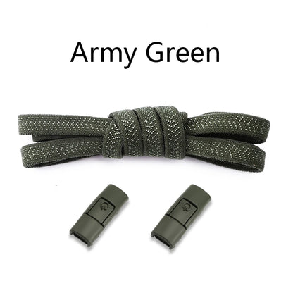 Kleurige Elastische Schoenveters zonder Knoop met Metalen Slot - Perfect voor Sneakers en Casual Schoenen!
