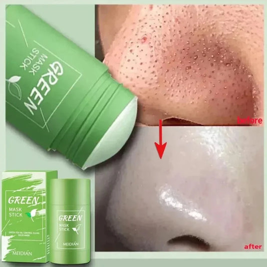 Revitaliseer je huid: Groene Thee Vastemasker voor het Verwijderen van Donkere Vlekken, Acne Controle, Zwarte Punt Verwijdering en Porieverkleining