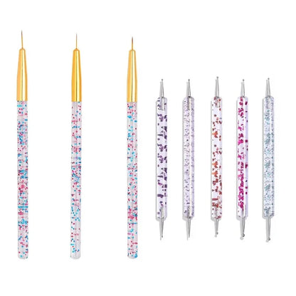 Ultimatieve Nail Art Penseelset: 5 of 20 Professionele Ontwerptools voor Indrukwekkend Schilderen, Tekenen en Dots - Perfect voor Manicures!
