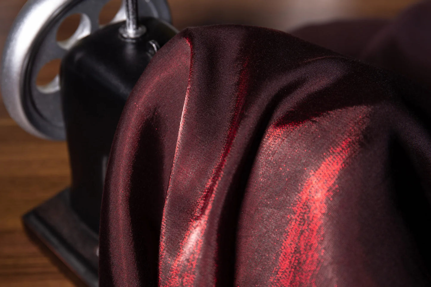 Wine Red Shimmer Fabric 150cm Wide Glazed Silk Look Fabric for Party Dress Sewing DIY Apparel Supplies