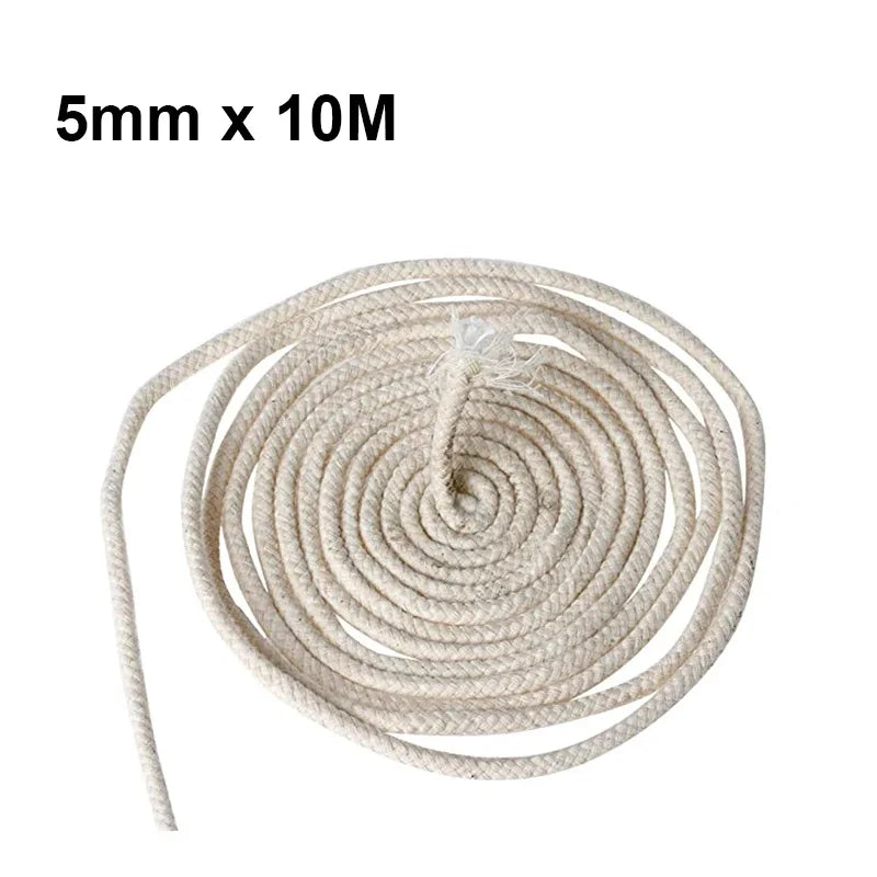 Cotton Candle Wick Roll Round Woven Wick 2mm to 8mm DIY Candle Making Oil Lamp and Wax Candle Supplies
