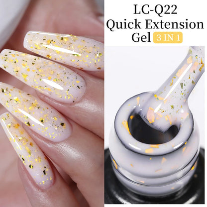 LILYCUTE 7ML Snelle-Extensions Nagelgel - Semi-permanente Acryl Kristalwit & Helder Nude Nagellak voor Prachtige UV Opbouw