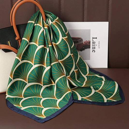 Chique Luxe Satijnen Zijden Vierkante Sjaal voor Vrouwen – Elegante Sjaal, Stijlvolle Hijab, Veelzijdige Halsdoek en Trendy Haarriem Hoofdband – Modebewuste Wrap Bandana, Nieuw voor 2023!