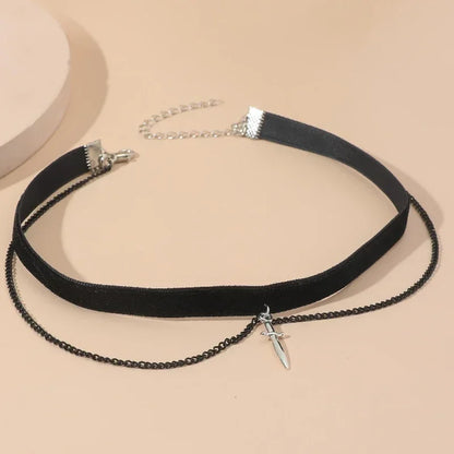 Elegante Vintage Fluwelen Parels Choker - Korte Zwarte Sleutelbeen Kraag Ketting voor Vrouwen - Perfecte Gotische Accessoire