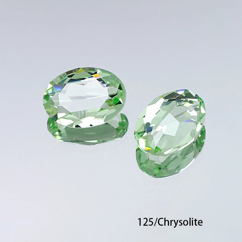 Oval K9 Crystal Pointback Rhinestones 10x14mm 13x18mm Glass Fancy Stones for Jewelry Making Nail Art Garment Decor