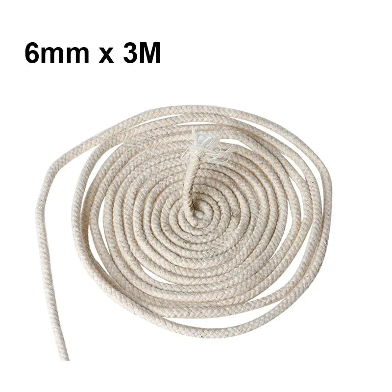 Cotton Candle Wick Roll Round Woven Wick 2mm to 8mm DIY Candle Making Oil Lamp and Wax Candle Supplies