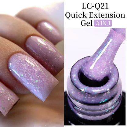 LILYCUTE 7ML Snelle-Extensions Nagelgel - Semi-permanente Acryl Kristalwit & Helder Nude Nagellak voor Prachtige UV Opbouw