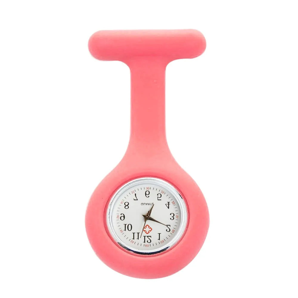 Stijlvolle Dames Pocketwatch met Digitale Weergave - Clip-On Analoge Klok Verpleegster Broche Speld Elektrische Mode Horloge