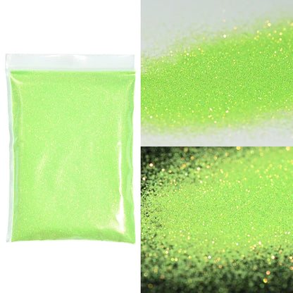 10g Blauw Groene Gloei-in-het-Donker Nagelpoeder - Luminieuze Pigmentstof voor Indrukwekkende Sieraden en Knutsel Decoraties
