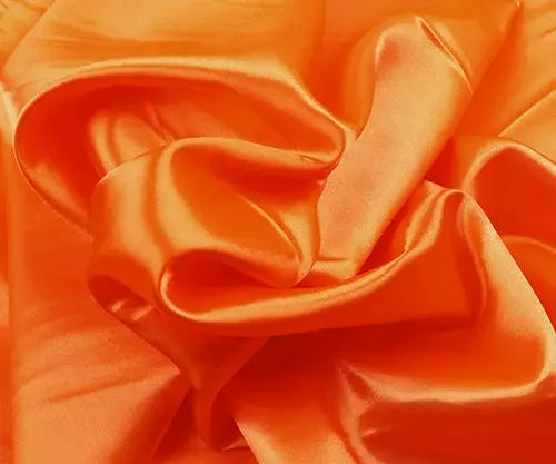 Satin Imitation Silk Fabric 150cm Wide Polyester Lining Cloth for Dresses Decor DIY Sewing by Meter