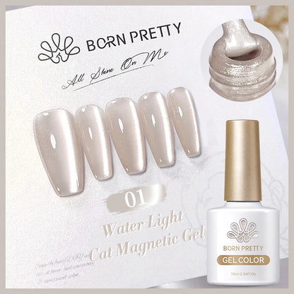 Betoverende Zilveren Maanlicht Kat Magnetische Gel Nagellak - Witte Licht Sprankelende Glitter, Semi- Permanente Nagellak (10ml)