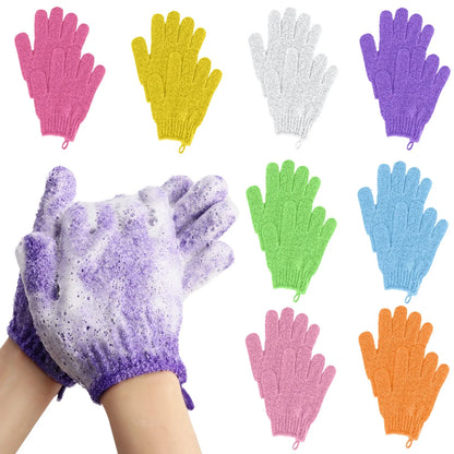 Revitaliserende Badhandschoenen voor Luxe Huidreiniging en Verkwikkende Rugmassage - Vijfvinger Handdoek Ontwerp