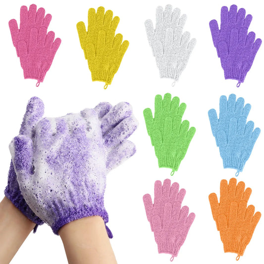Revitaliserende Badhandschoenen voor Luxe Huidreiniging en Verkwikkende Rugmassage - Vijfvinger Handdoek Ontwerp