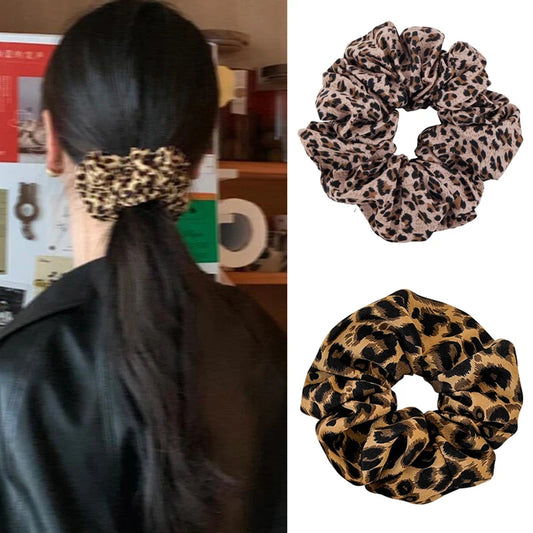 Chique Luipaardprint Haarelastieken - Hoge Elasticiteit Paardenstaart Houders voor Elegante Hairstijlen