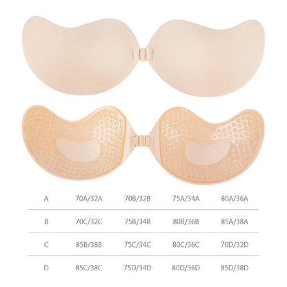 Ultimate Onzichtbare Strapless Hechtdolle Push-Up Beha voor Dames - Naadloze Siliconen Tepelcovers en Bralette Lingerie