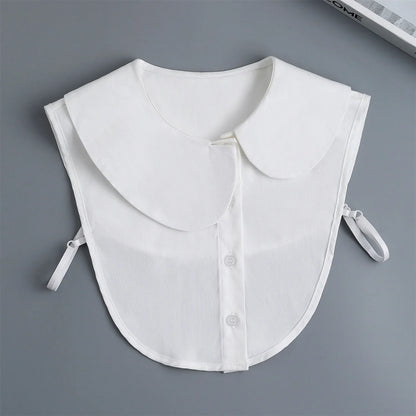 Chic 2024 Voorzijde Strik Witte Afneembare Kant Kraag voor Dames – Vintage Stijl Blouse Accessoire voor een Modebewuste Uiterlijk