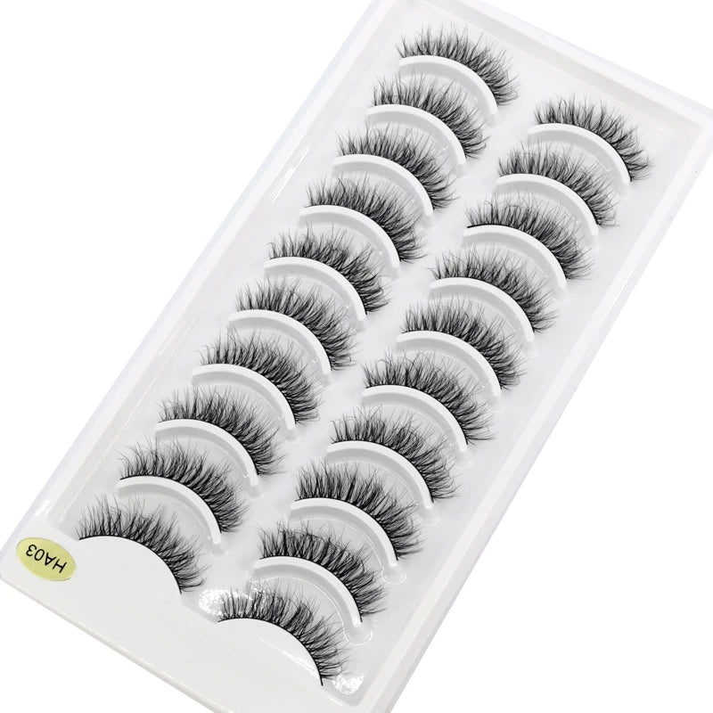 Verhoog je uitstraling met 10 paar luxe natuurlijke lange 3D nerts valse wimpers - Perfect voor make-up liefhebbers!