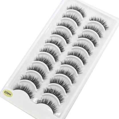 Verhoog je uitstraling met 10 paar luxe natuurlijke lange 3D nerts valse wimpers - Perfect voor make-up liefhebbers!