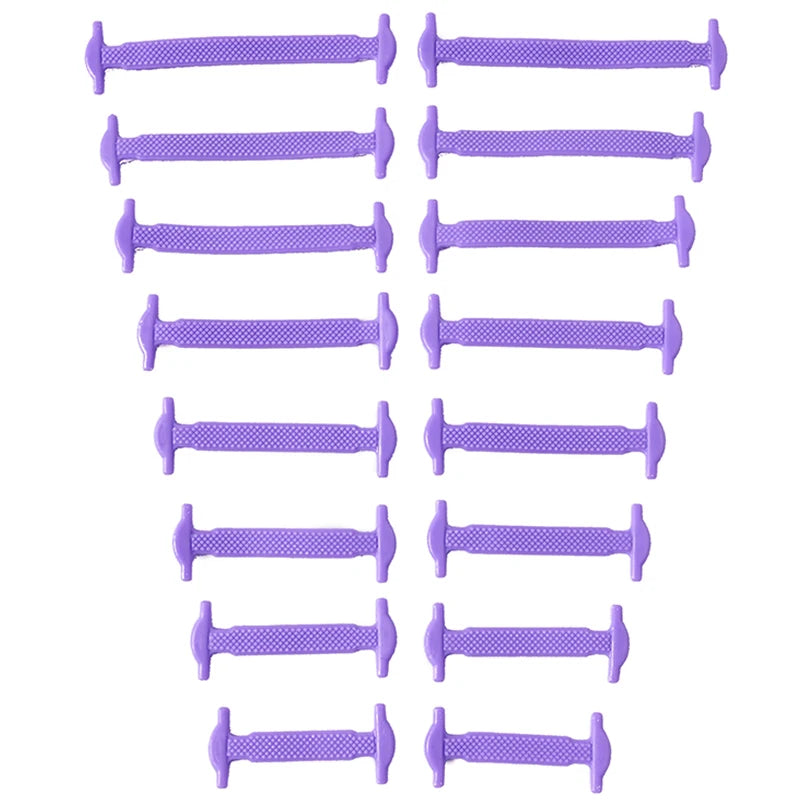 16-delige set van creatieve silicone veters zonder knopen – 12 levendige kleuren van elastische luie veters voor moeiteloze stijl!