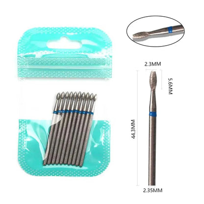 Ultimate 10-delige Diamanten Vijl Bit Set voor Perfecte Manicure & Pedicure met Elektrische Machine - Inclusief Borstel en Freesgereedschap