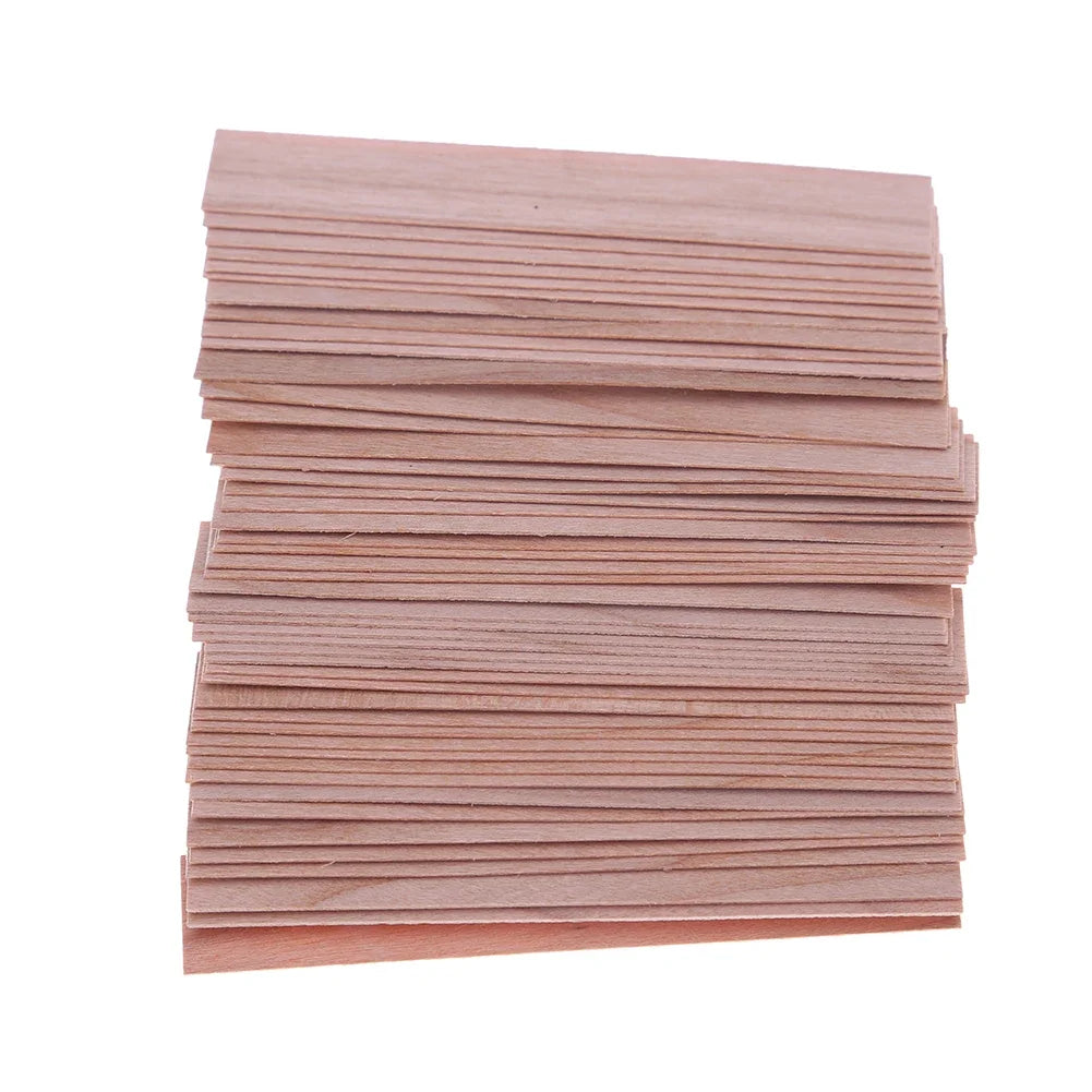 Wooden Candle Wicks Smokeless Wood Wick Strips for Soy Wax Candles DIY Candle Making Supplies
