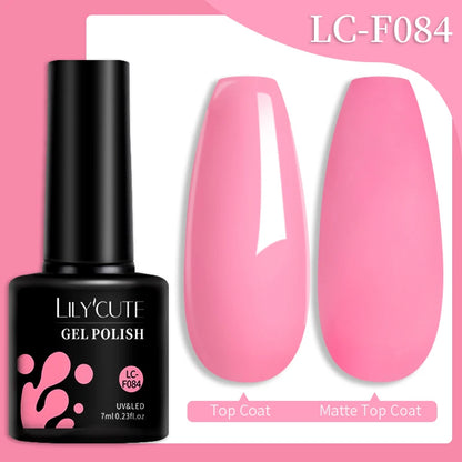 LILYCUTE 7ML Snelle-Extensions Nagelgel - Semi-permanente Acryl Kristalwit & Helder Nude Nagellak voor Prachtige UV Opbouw