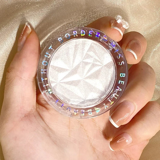 Luminescente Diamanten Highlighter Poeder Palette – Dubbel Kleur Glitter voor Stralende Contouren en Verhelderende Make-up