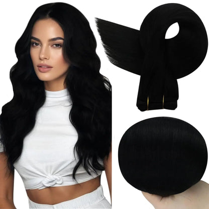 Verander Je Uiterlijk met Full Shine Ombre Blonde Menselijk Haar Weft Extensions - Zijdeachtig Steil 100g Remy Skin Dubbele Weft Bundels voor een Perfecte Salonafwerking!