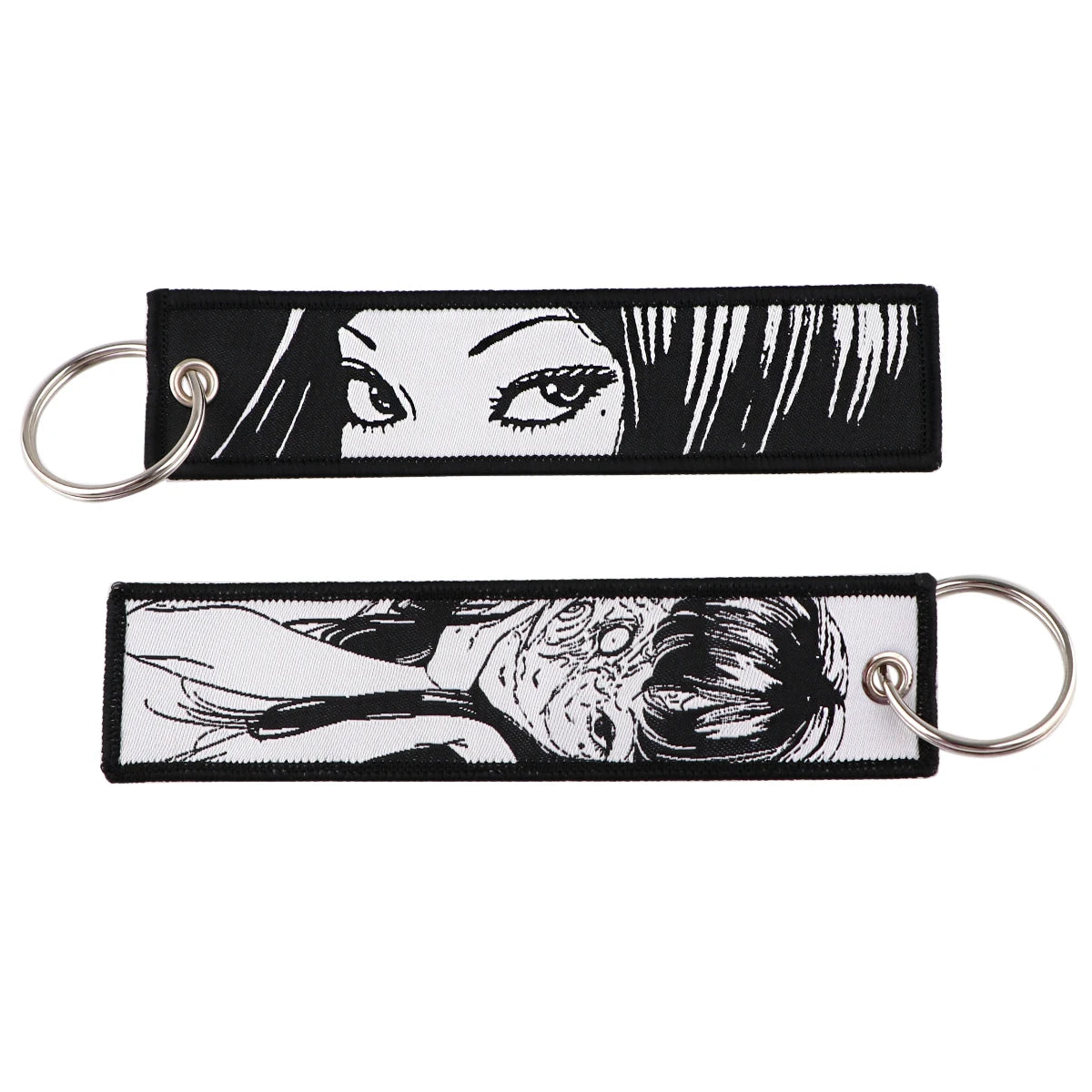 Stijlvolle Japanse Anime Geborduurde Sleutelhangers – Perfecte Sleuteltags voor Motorfietsen, Auto's en Rugzakken – Trendy Sleutelhanger Cadeaus voor Vrienden!