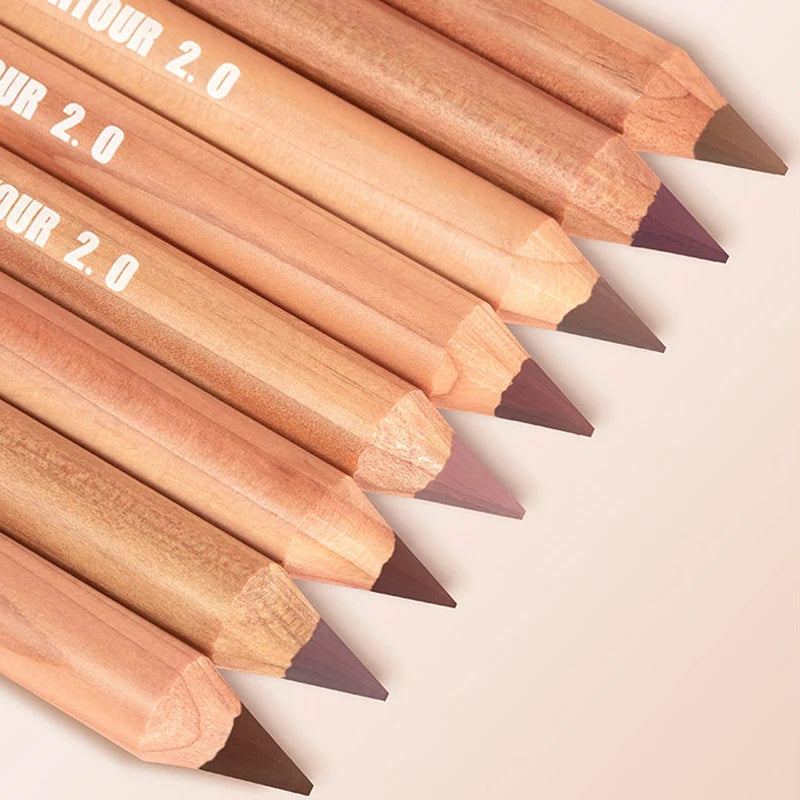 Matte Nude Bruine Lippenpotlood - Waterdicht & Gemakkelijk aan te Brengen, Niet-Plakkerig Lippen Contour Gereedschap voor Perfecte Lippen