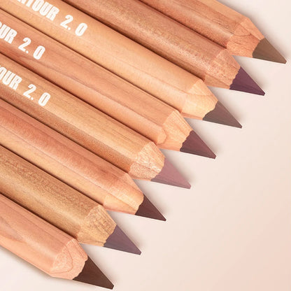 Matte Nude Bruine Lippenpotlood - Waterdicht & Gemakkelijk aan te Brengen, Niet-Plakkerig Lippen Contour Gereedschap voor Perfecte Lippen