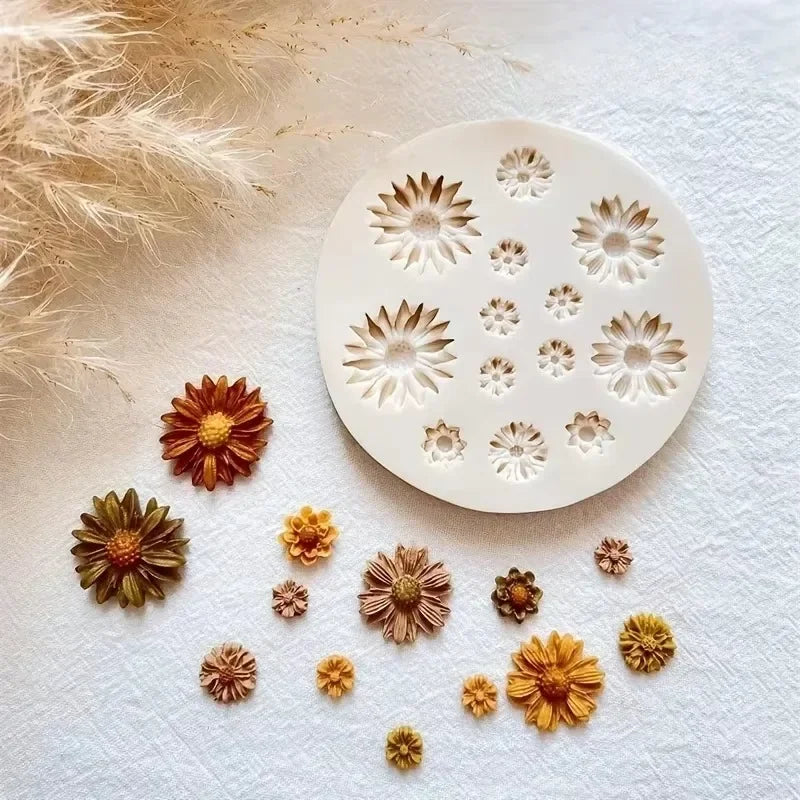 Flower Candle Silicone Mold | Floral Wax Embed Mold | DIY Candle Making Supplies for Decorative Candles